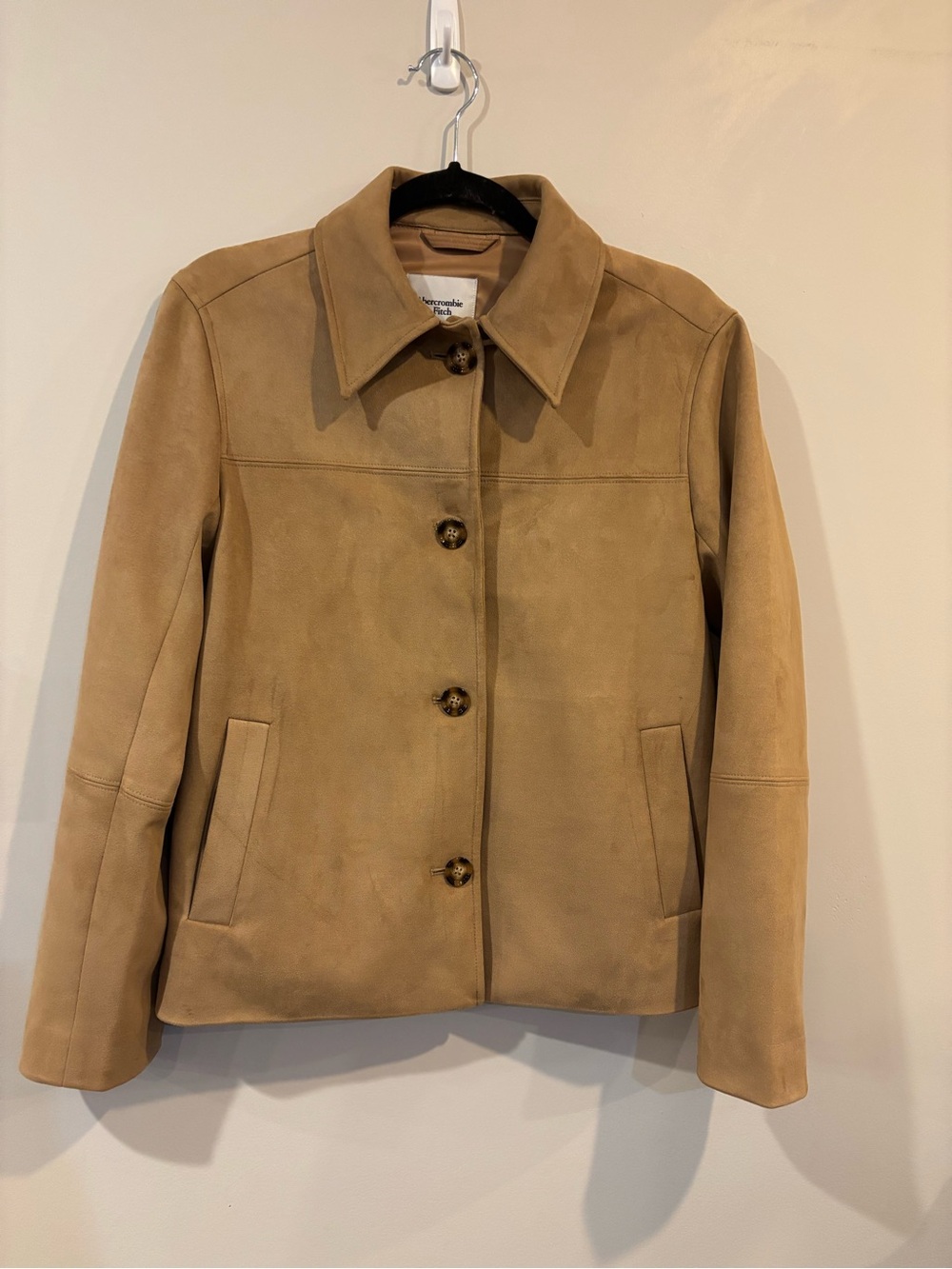 Like new Abercrombie Tan Suede Button Jacket XS